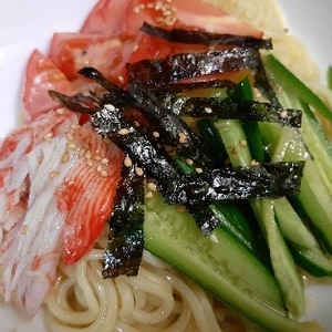 焼きそばの麺で☆冷やし中華♪